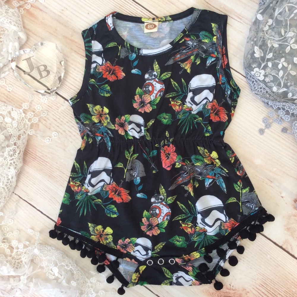 Boutique Baby Girls Star Wars Romper